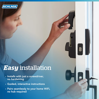 SCHLAGE Encode Plus in a modern entryway illustrating premium look and convenience