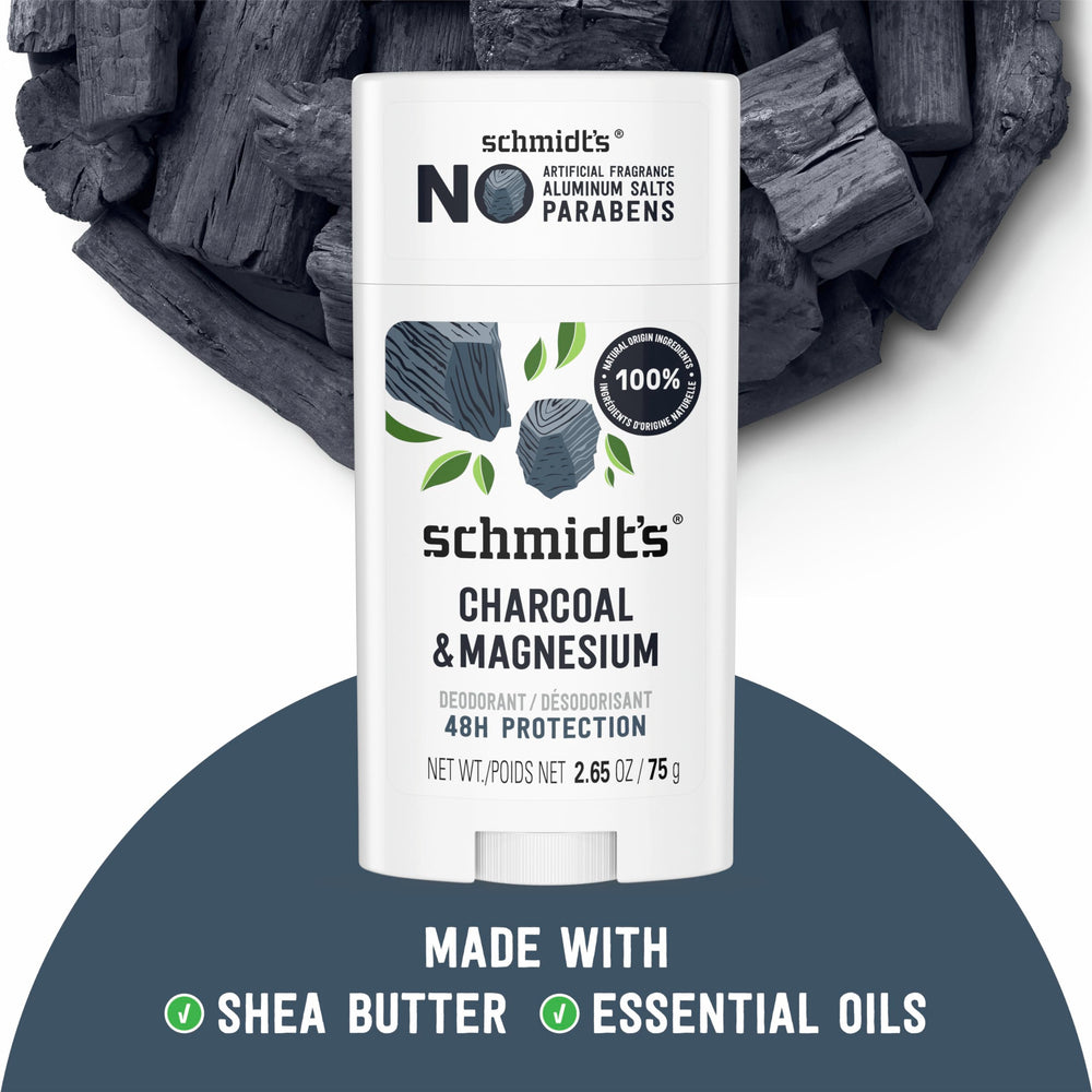 Schmidt's etiqueta con lista de ingredientes naturales, transparencia y confianza