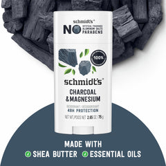 Schmidt's etiqueta con lista de ingredientes naturales, transparencia y confianza