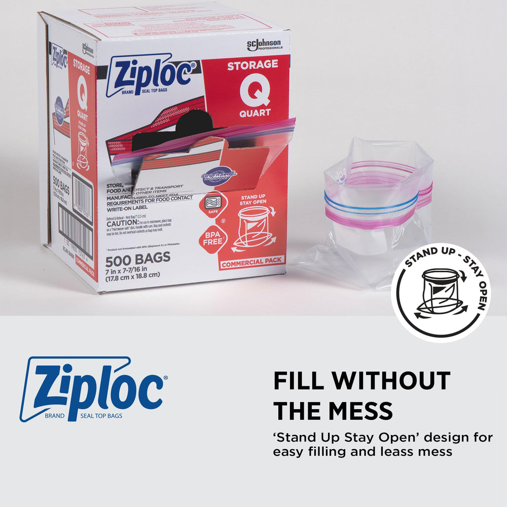 SC Johnson Professional bolsas Ziploc con frutas y verduras manteniendo frescura