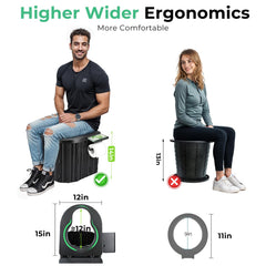 Sckee detalle del asiento ergonómico para mayor comodidad al sentarse