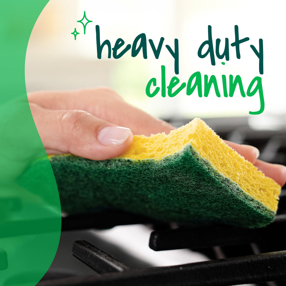 Scotch-Brite sponges on dishwasher top rack showing sanitizing convenience