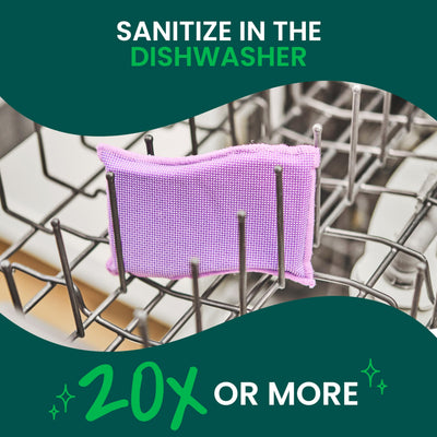 3M Scotch-Brite esponja sobre encimera seca lista para limpiar rápidamente