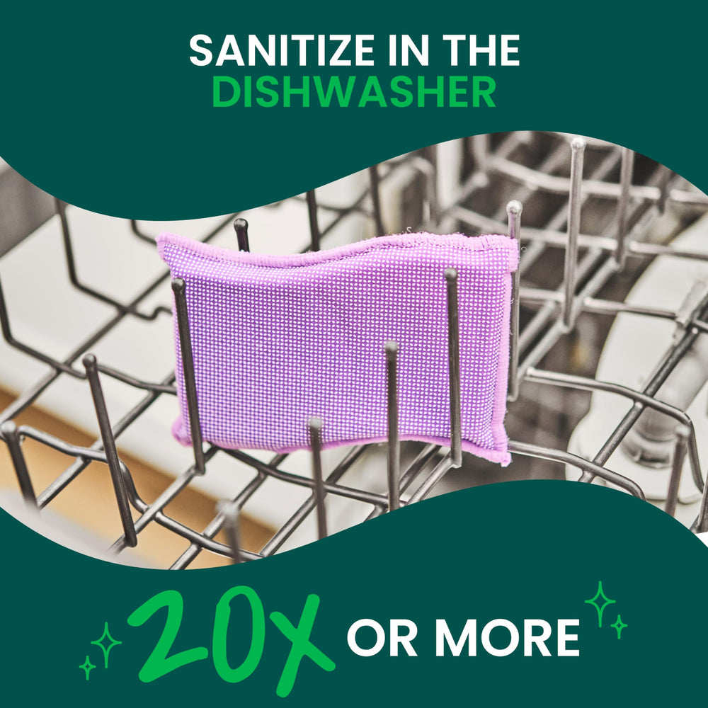 3M Scotch-Brite esponja sobre encimera seca lista para limpiar rápidamente