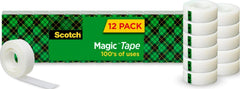 Scotch pack of twelve rolls front view showing label and quantity benefit