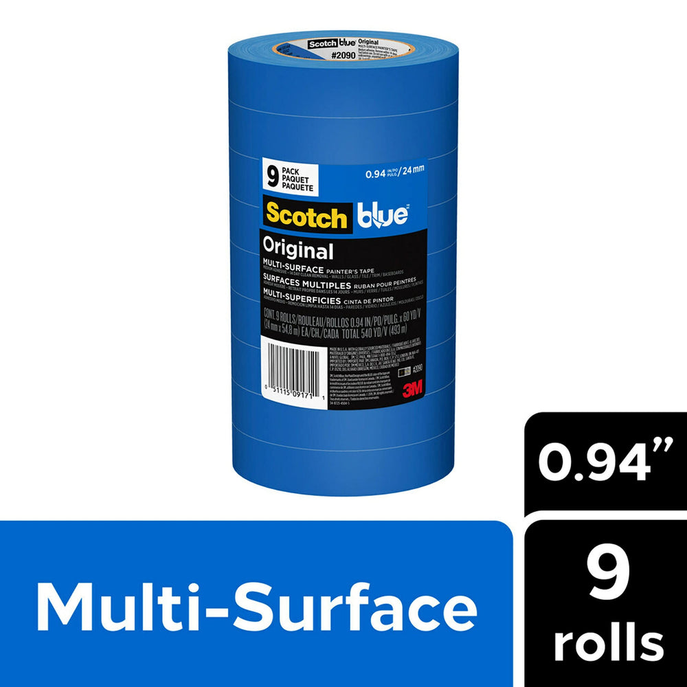 ScotchBlue close-up of adhesive backing demonstrating reliable hold