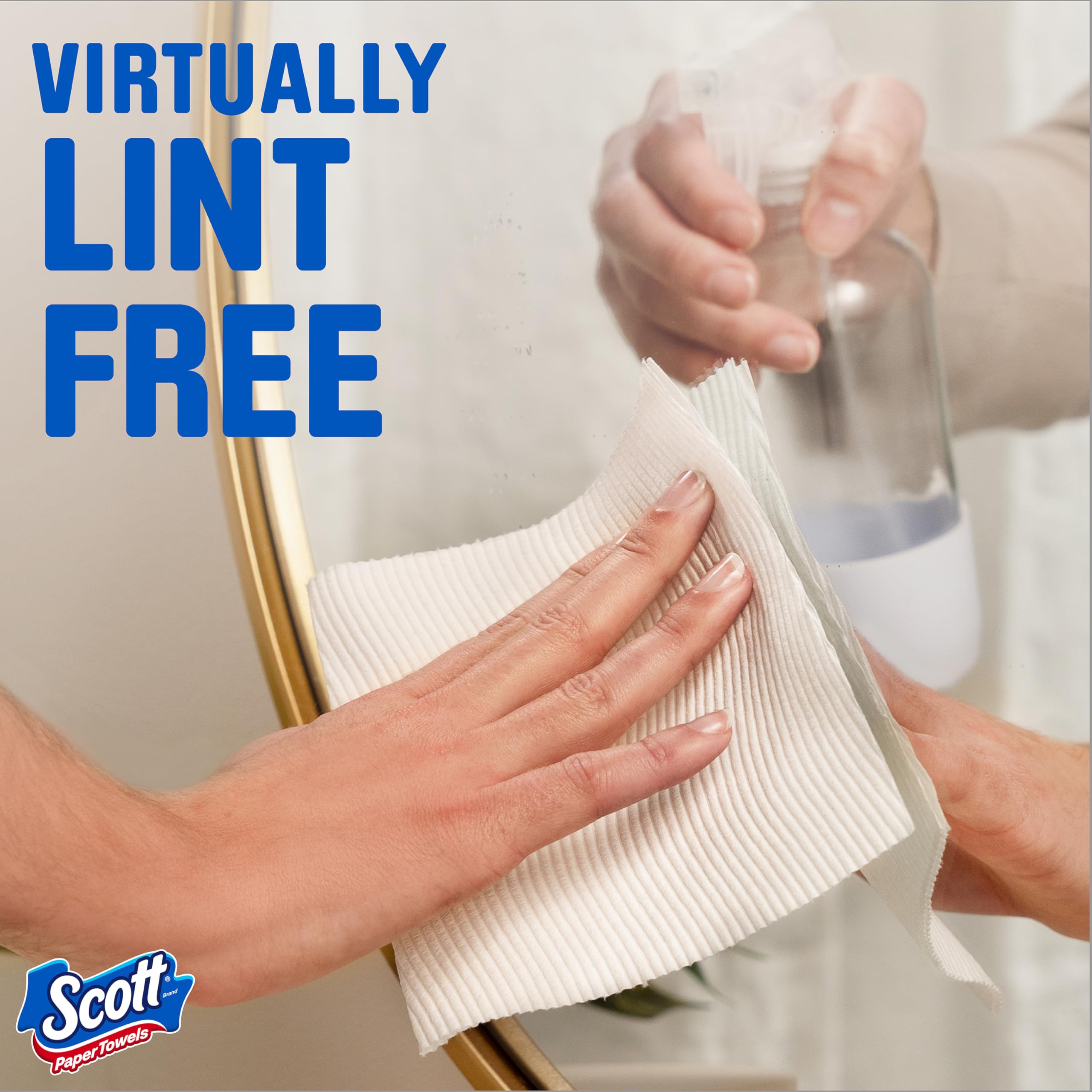 Scott escena familiar usando toallas para limpieza cotidiana