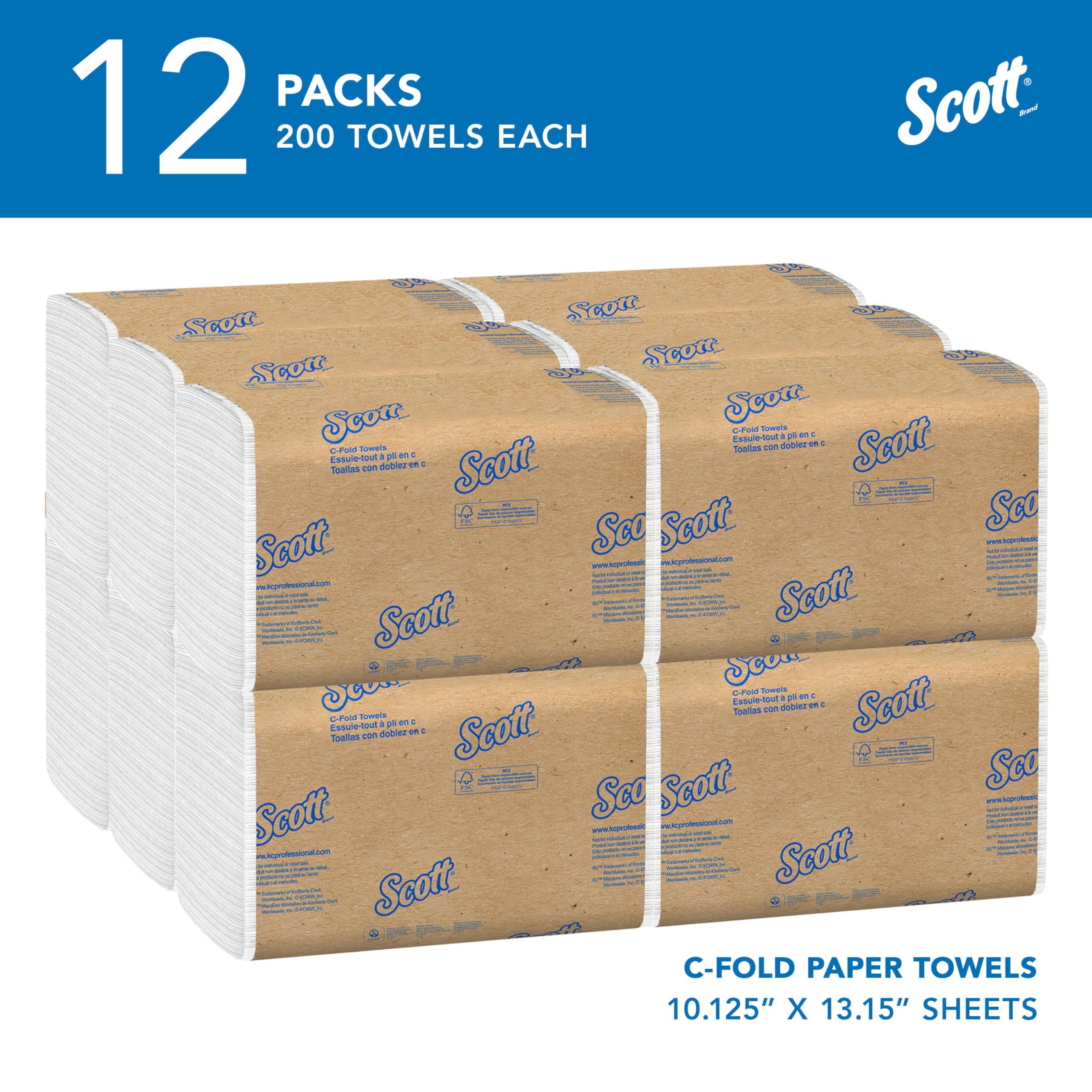 Scott Professional hoja desplegada enfatizando textura absorbente y rapidez