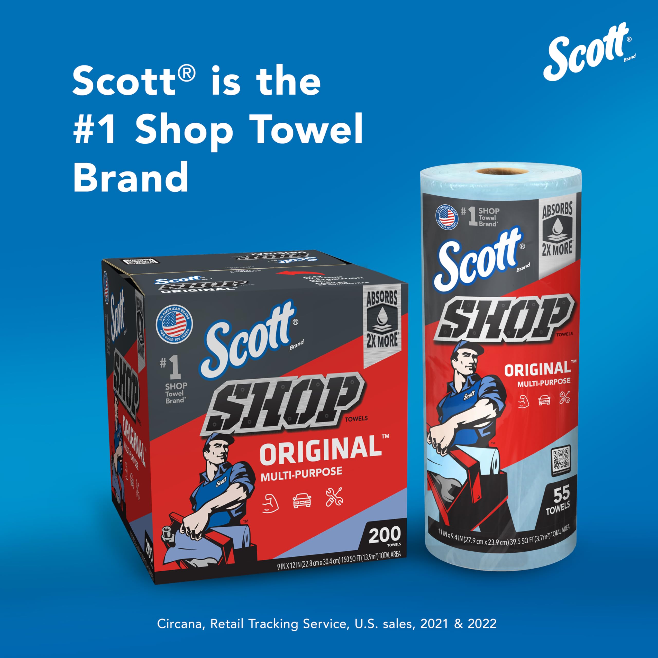 Scott perforated roll detail displaying easy-tear sheets for controlled dispensing