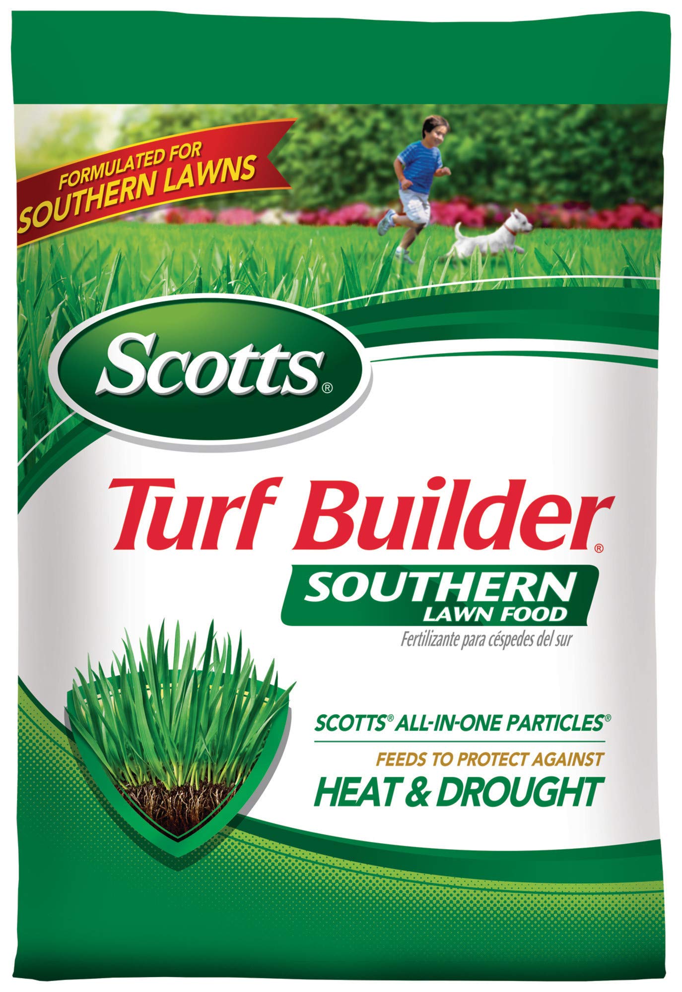 Scotts front packaging showing product and coverage benefits
