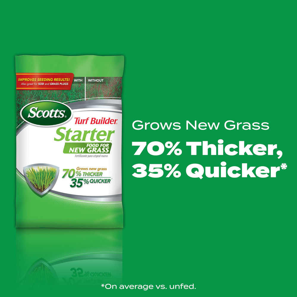 Scotts close-up of NPK label highlighting formulation for new grass