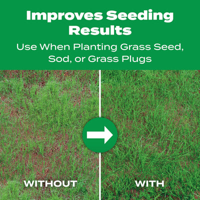 Scotts fertilizer being applied with spreader for even lawn coverage