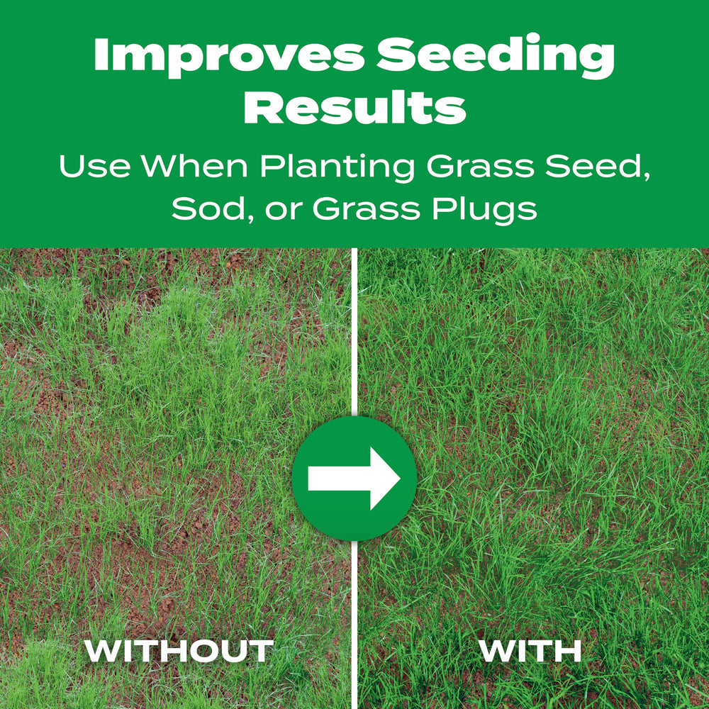 Scotts fertilizer being applied with spreader for even lawn coverage