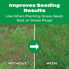 Scotts fertilizer being applied with spreader for even lawn coverage