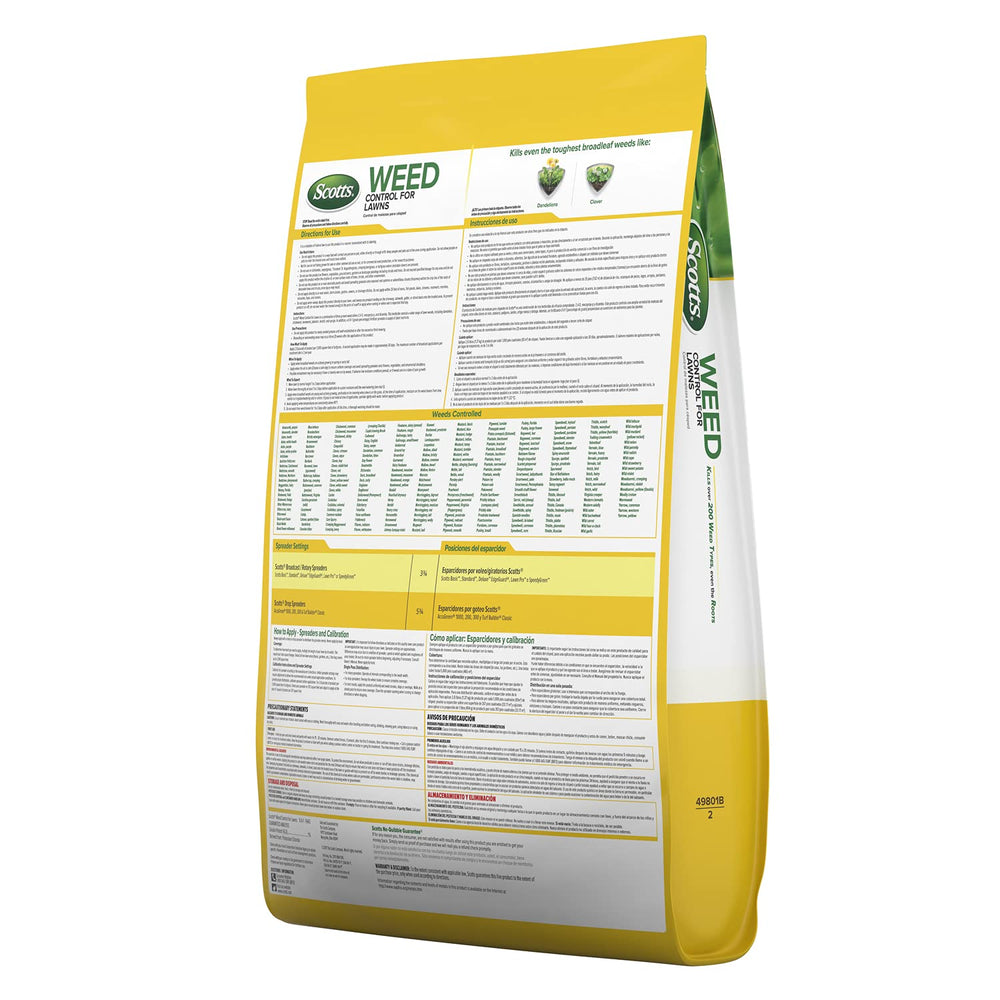 Scotts product label and warnings displayed for safe, informed use
