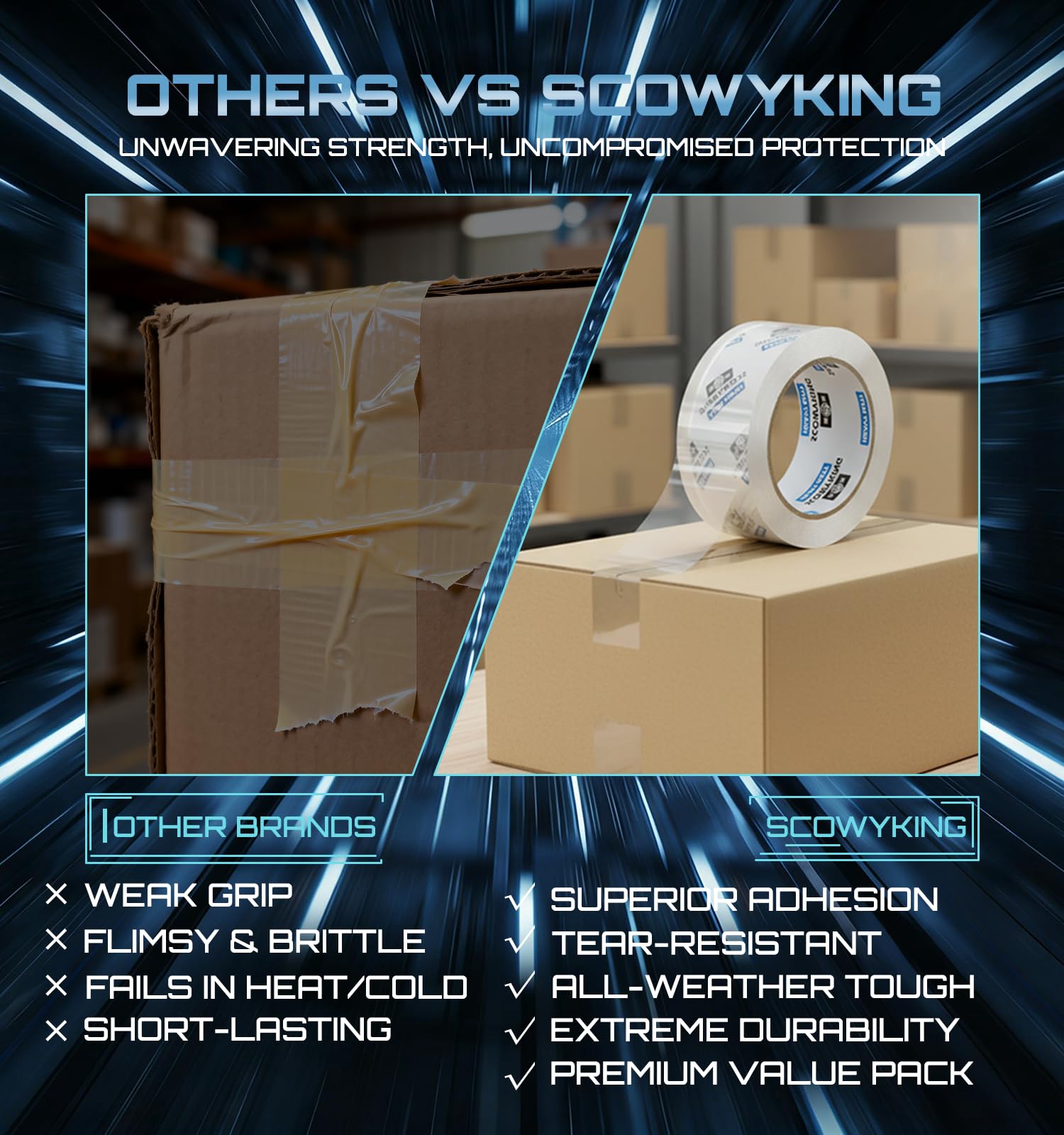 Scowyking primer plano de la textura de la cinta mostrando grosor resistente