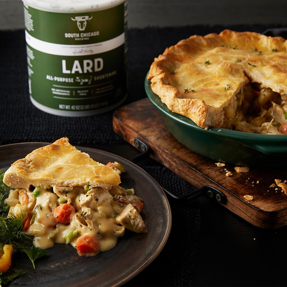 SCP LARD porción comparada con cuchara para visualización de tamaño