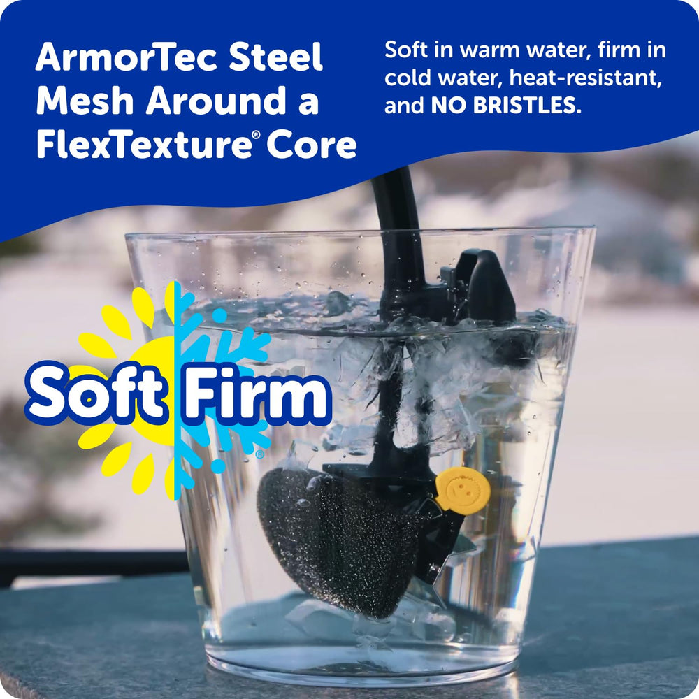 Scrub Daddy ArmorTec mesh detail highlighting abrasive surface and safer scrubbing