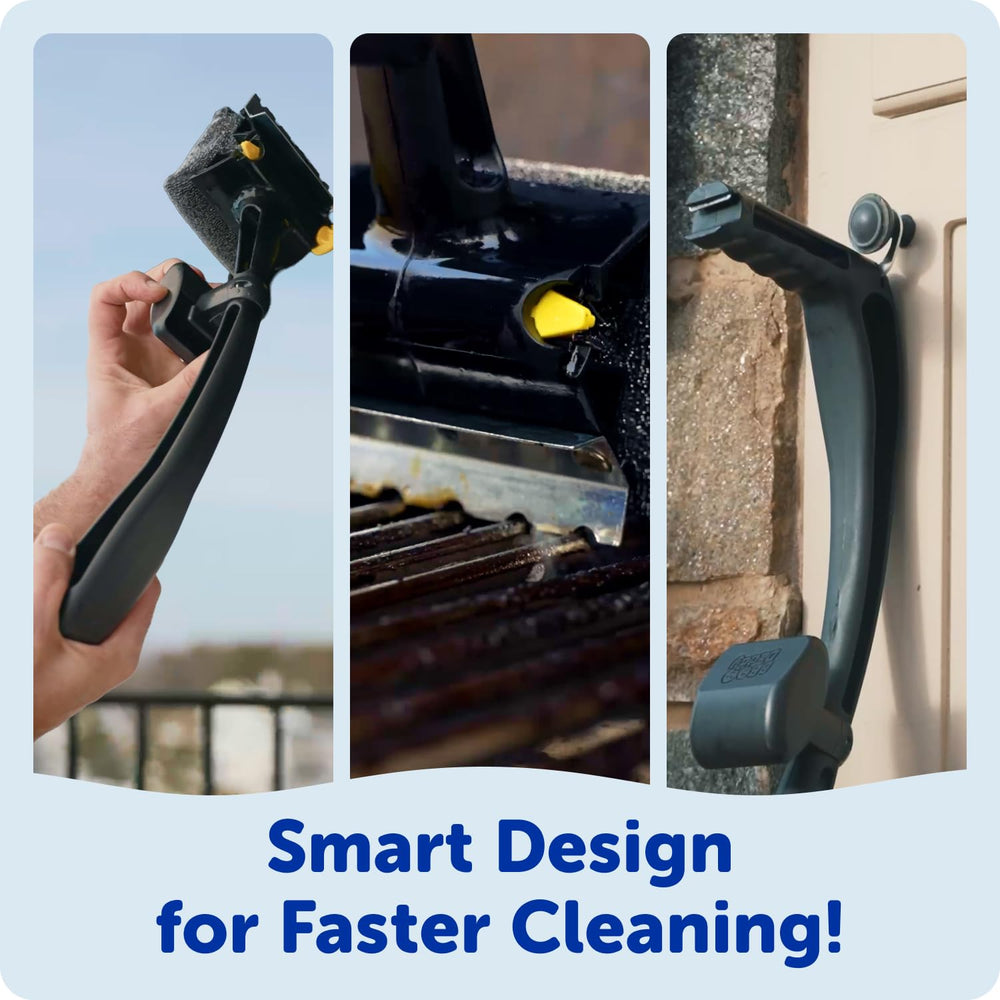 Scrub Daddy retractable grate hook lifting a grill grate safely and easily