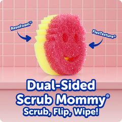 Scrub Daddy primer plano de textura FlexTexture para frotado eficaz