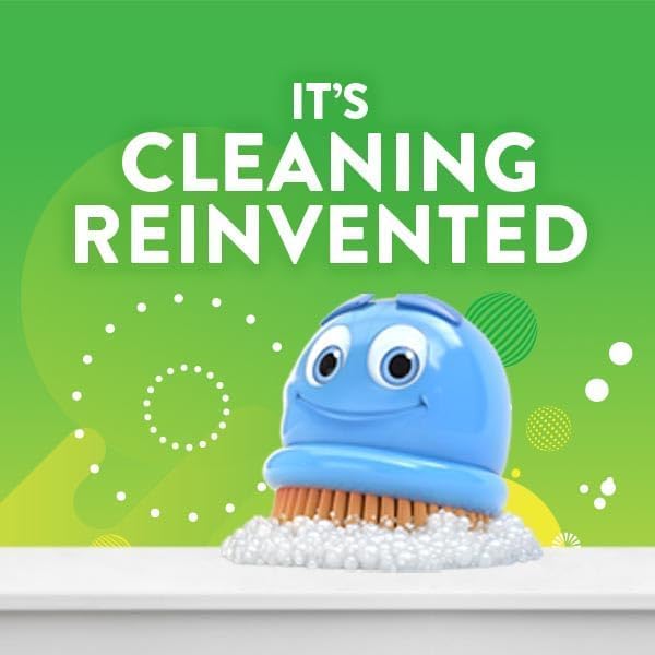 Scrubbing Bubbles etiqueta con instrucciones claras y precauciones de uso