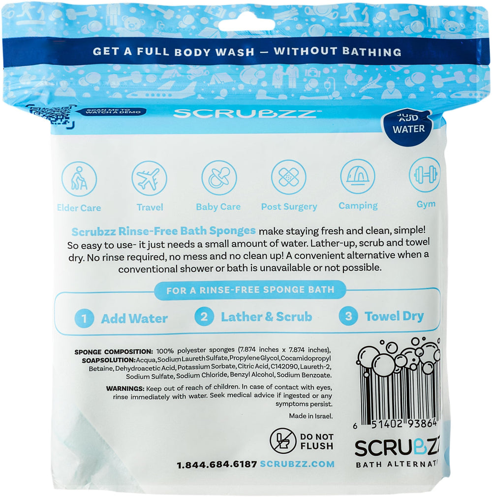 Scrubzz etiqueta con información de pH balanceado y beneficios para piel