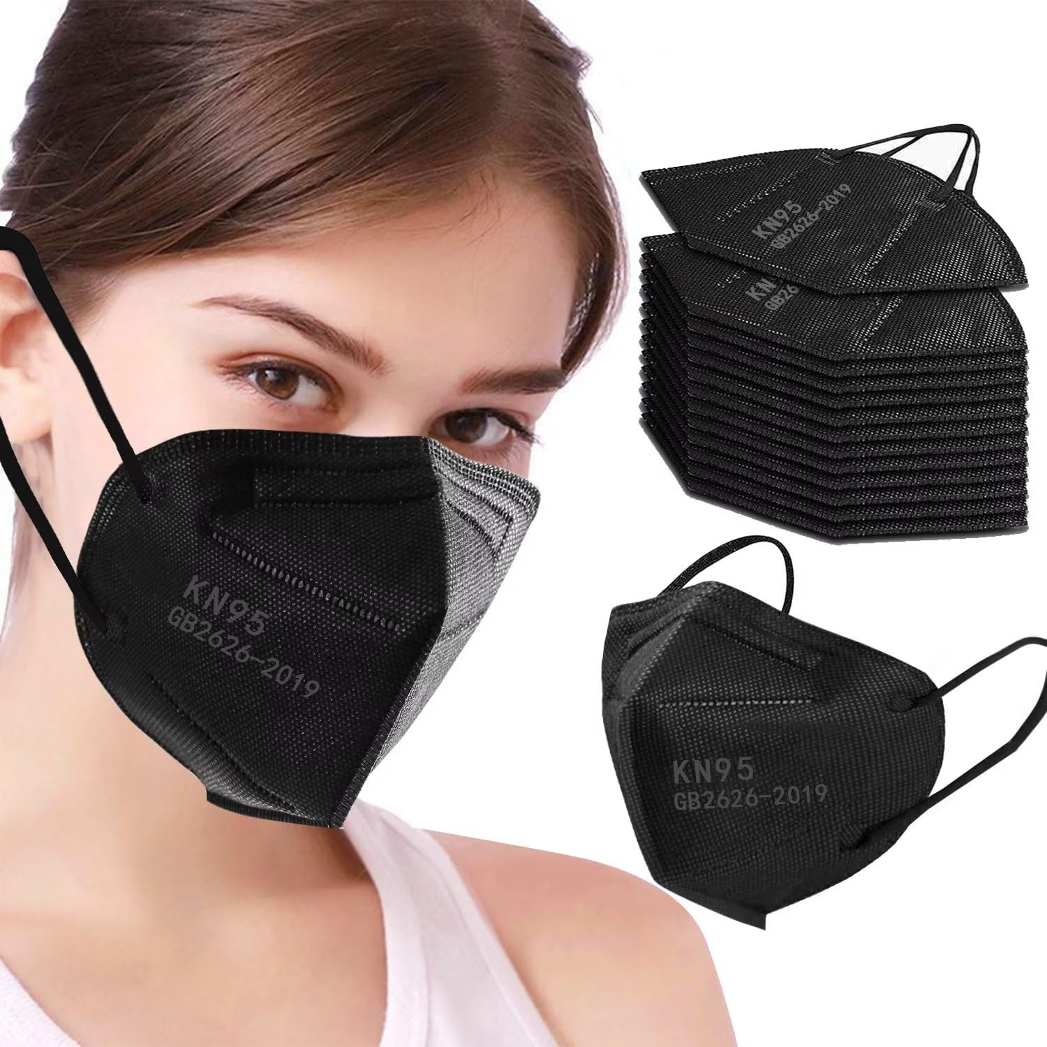SDIW mascarilla KN95 vista lateral que ilustra espacio para respirar