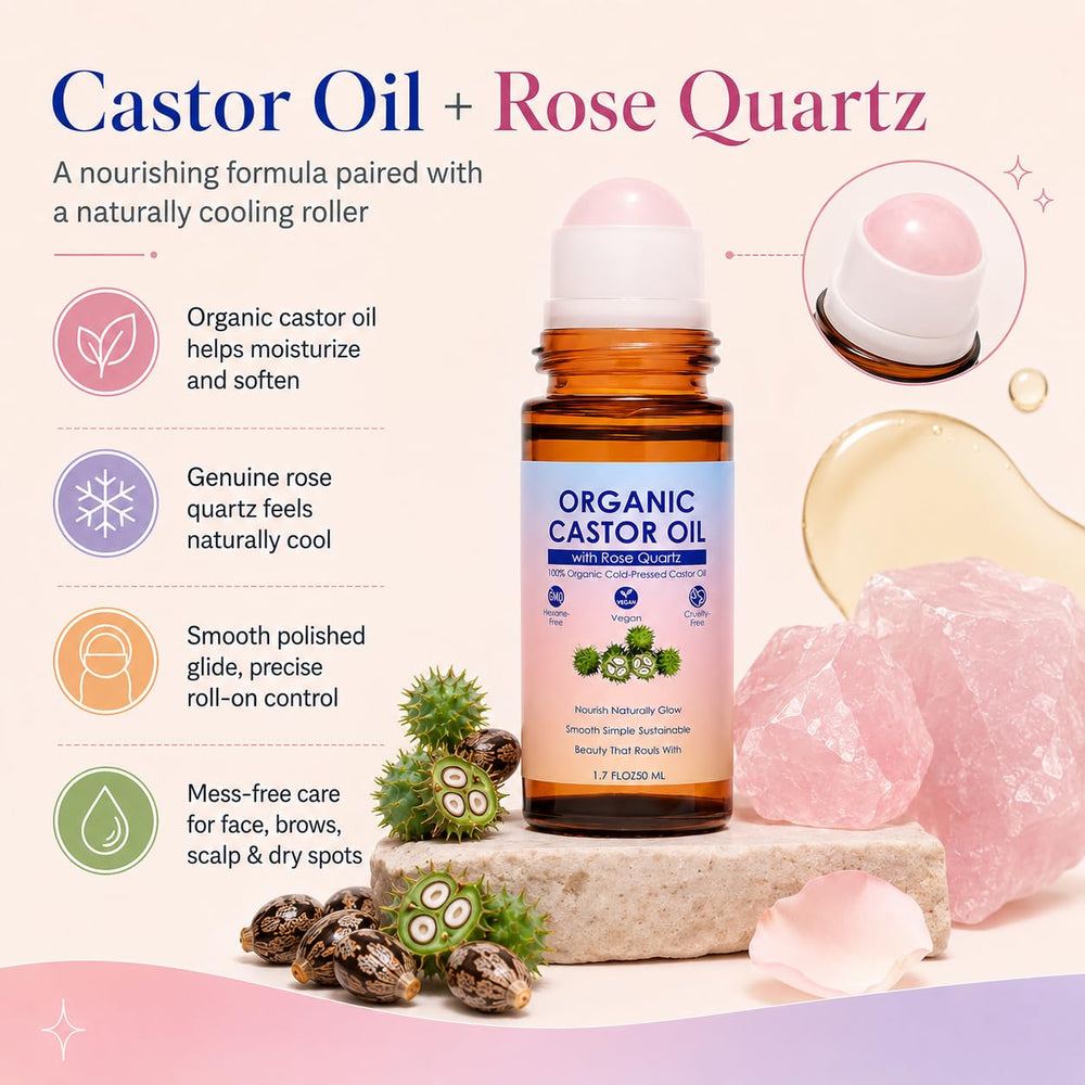 SDXJIOGE primer plano del rodillo de cuarzo rosa mostrando textura suave y masaje