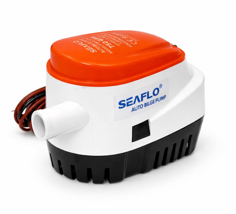 SEAFLO vista frontal de la bomba mostrando diseño compacto y robustez