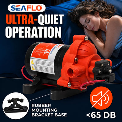 SEAFLO filtro 51S01 incluido que protege el sistema y prolonga la vida útil