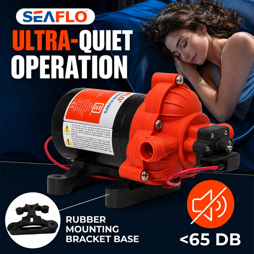 SEAFLO filtro 51S01 incluido que protege el sistema y prolonga la vida útil