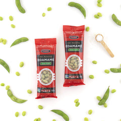 Seapoint Farms primer plano de edamame crujiente con textura apetecible