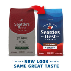 Seattle's Best Coffee taza de café preparada destacando aroma y cuerpo equilibrado