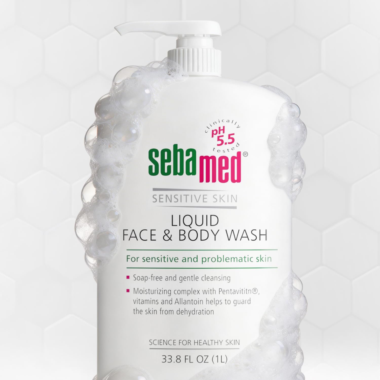 SEBAMED etiqueta con pH 5.5 e información clara para elegir producto