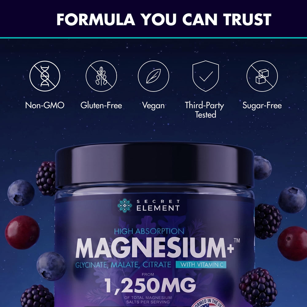 Envase Secret Element junto a frutos rojos que evocan el sabor Mixed Berry