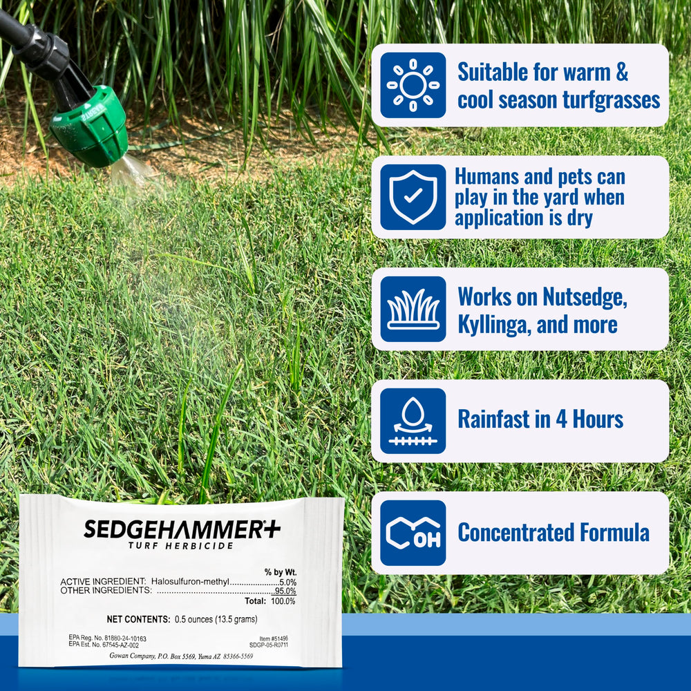 SEdgehammer jardín con césped saludable tras tratamiento para uso residencial