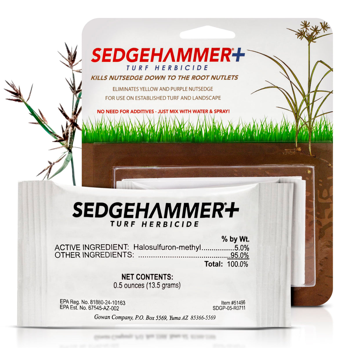 SEdgehammer paquete frontal mostrando diseño y cantidad 2pk beneficio control eficiente