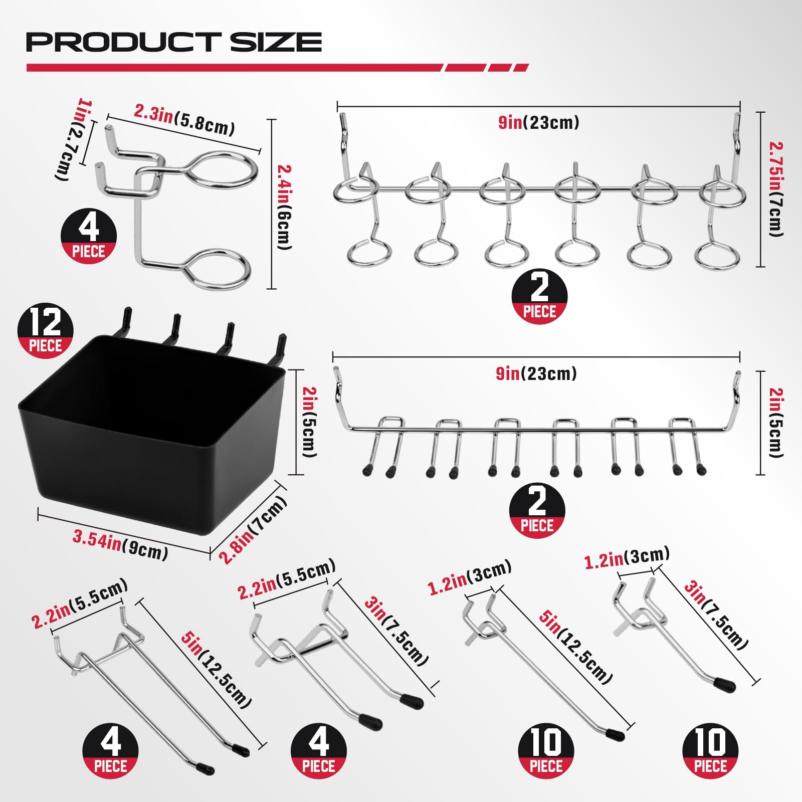 SEDY small bin hangers holding screws and nails for quick parts organization