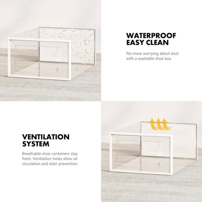SEE SPRING side ventilation detail displays airflow holes to help keep shoes fresh