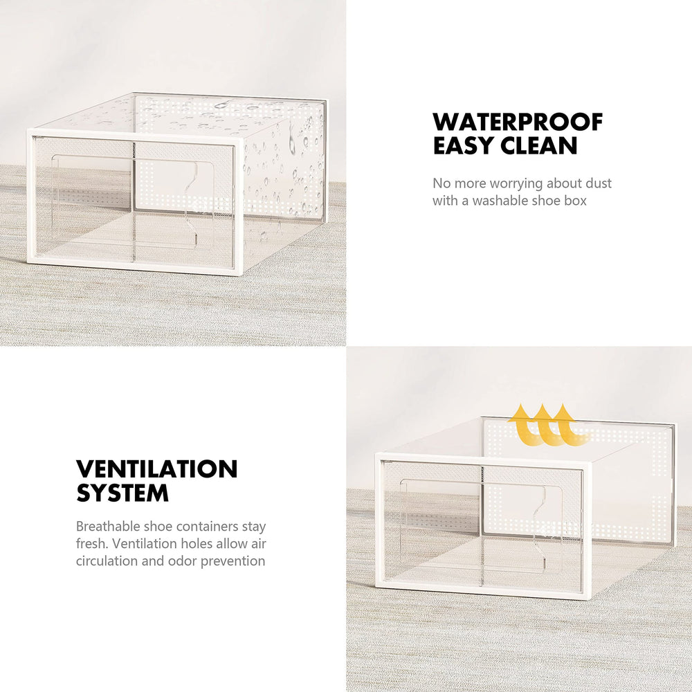 SEE SPRING side ventilation detail displays airflow holes to help keep shoes fresh