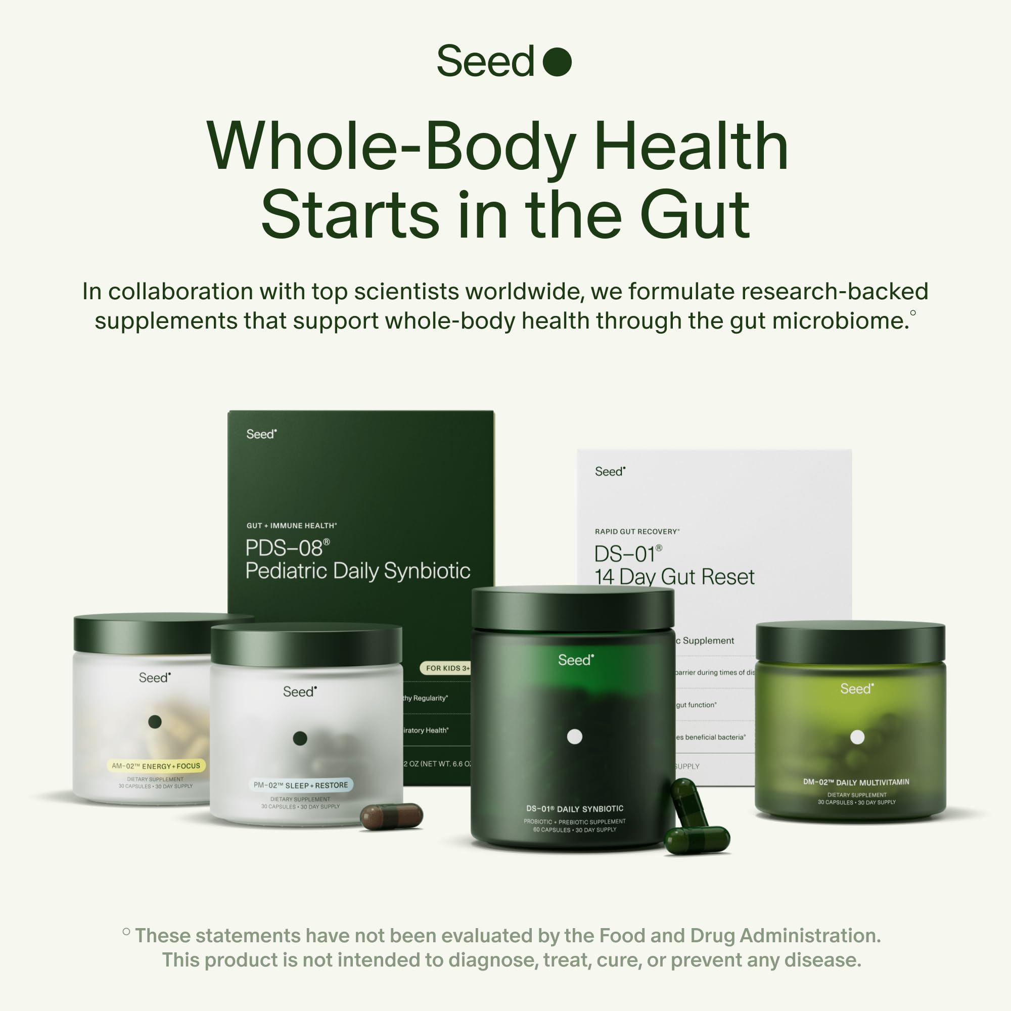 Seed empaque en mesa lifestyle sugiriendo uso cotidiano en casa