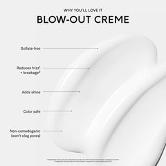 SEEN blow-out creme dispensing on palm for controlled, easy application benefit