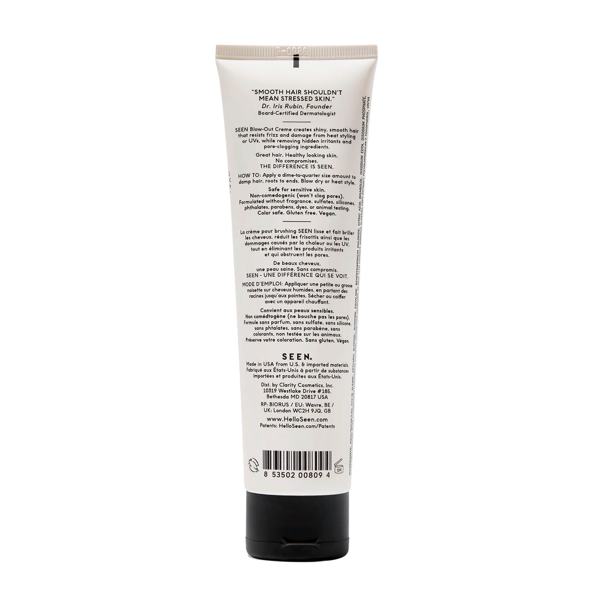 SEEN blow-out creme texture close-up highlighting smooth, non-greasy consistency