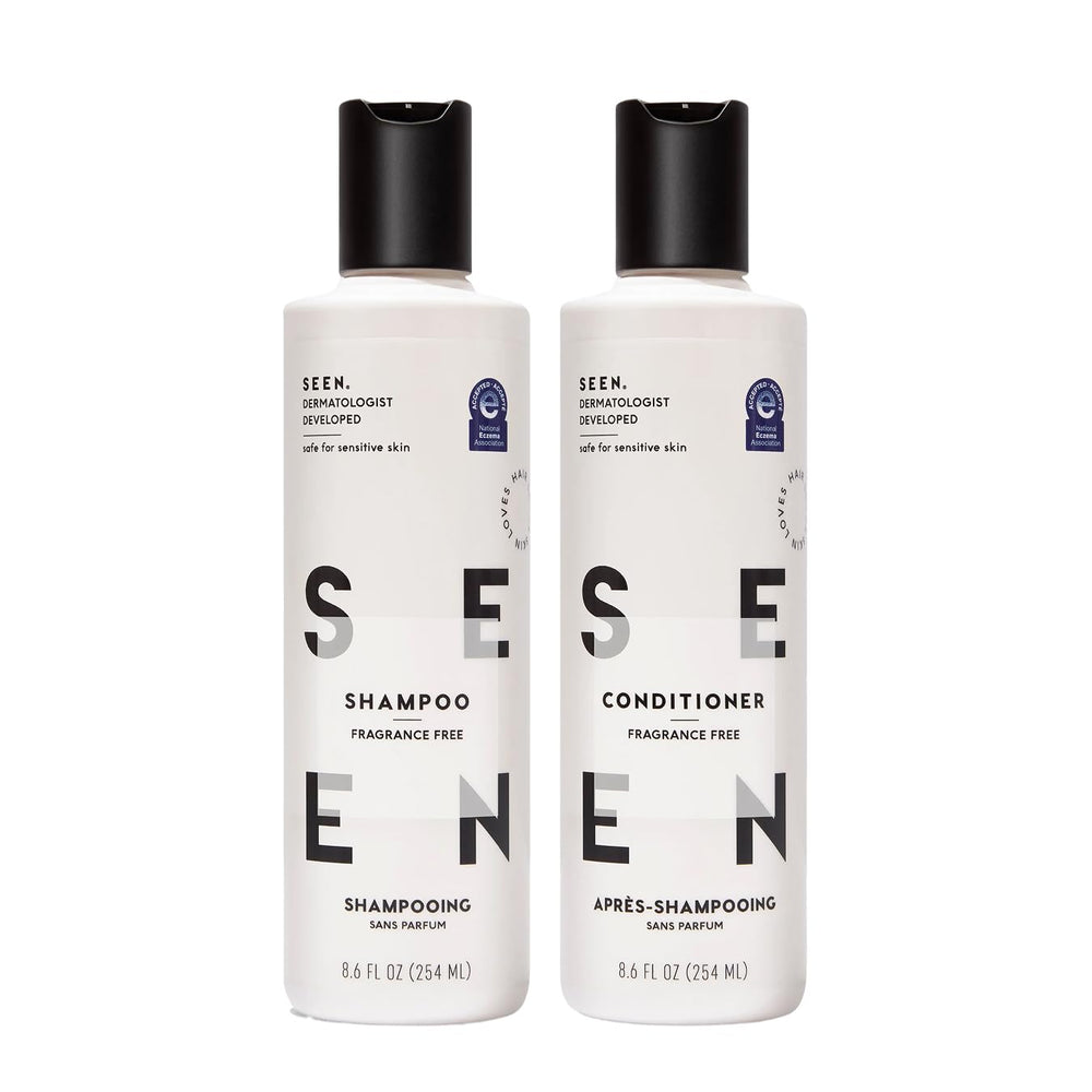 SEEN bundle front packaging showing both bottles and benefits