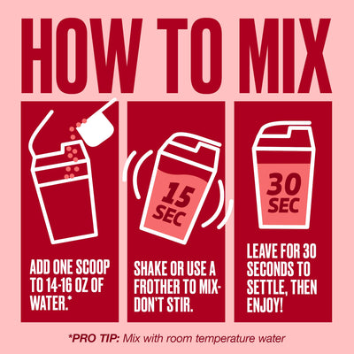 Tub beside a water bottle to show SEEQ size and serving quantity benefit