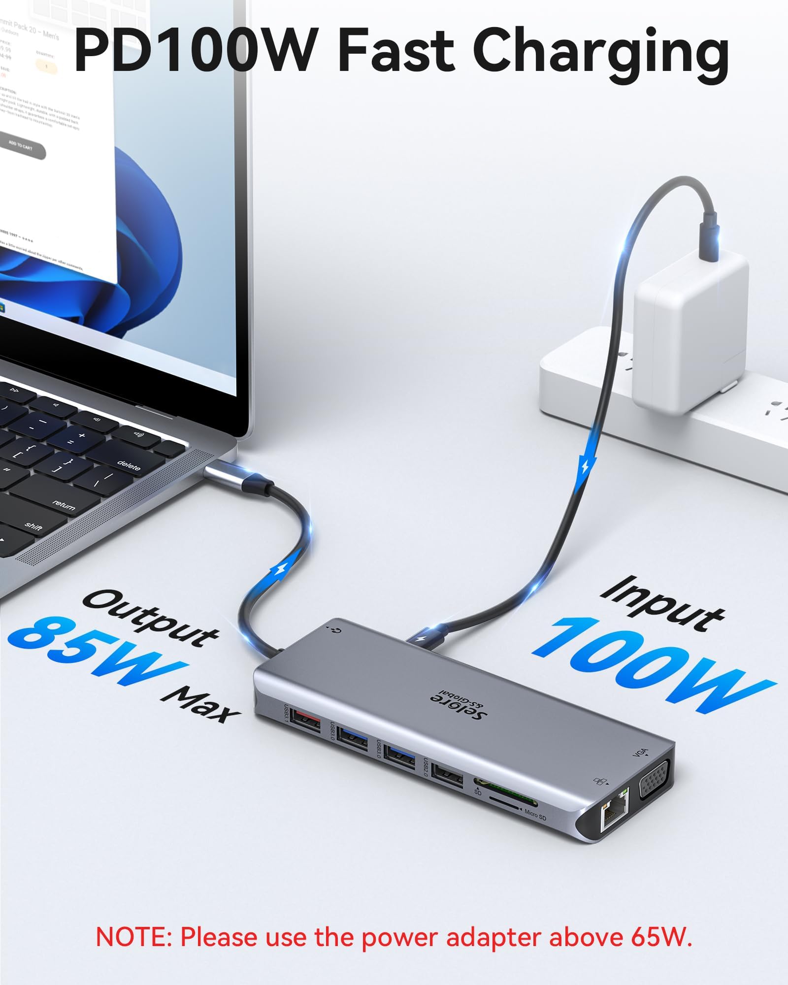 Selore&S-Global conector Ethernet gigabit para red estable y rápida