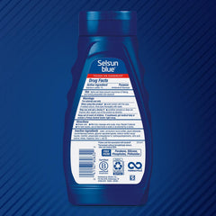 Selsun Blue etiqueta con ingredientes, muestra sulfuro de selenio 1%