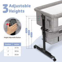 Semphis bassinet breathable mesh side close-up improving airflow and visibility