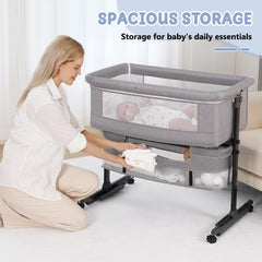 Semphis bassinet wheels and locks detail for smooth mobility and secure placement