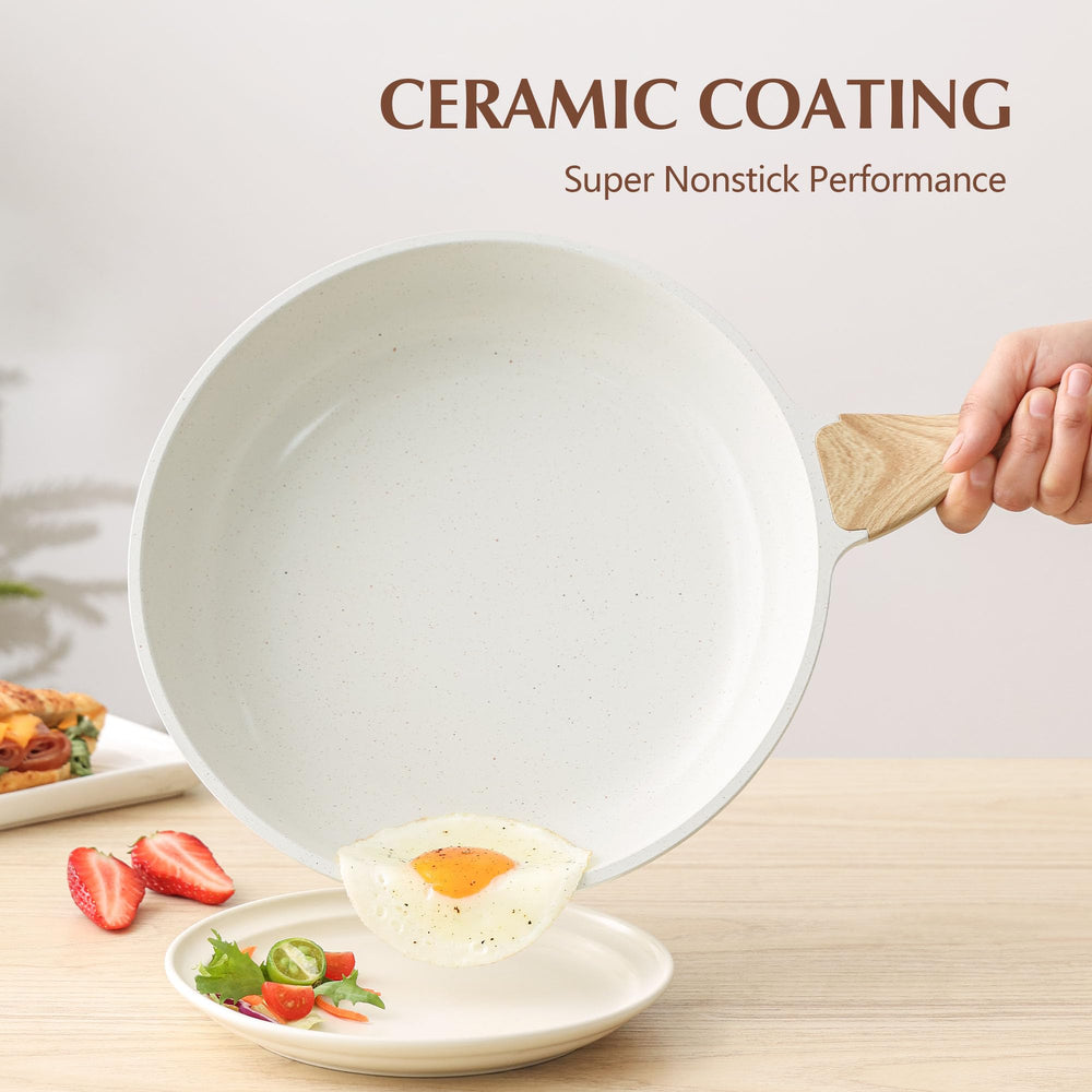 SENSARTE tempered glass lid close-up showing steam control and visibility benefit